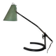 Industrial workshop desk lamp in green sheet metal Biny Jumo Disderot 1950