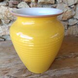 Yellow glazed earth vase