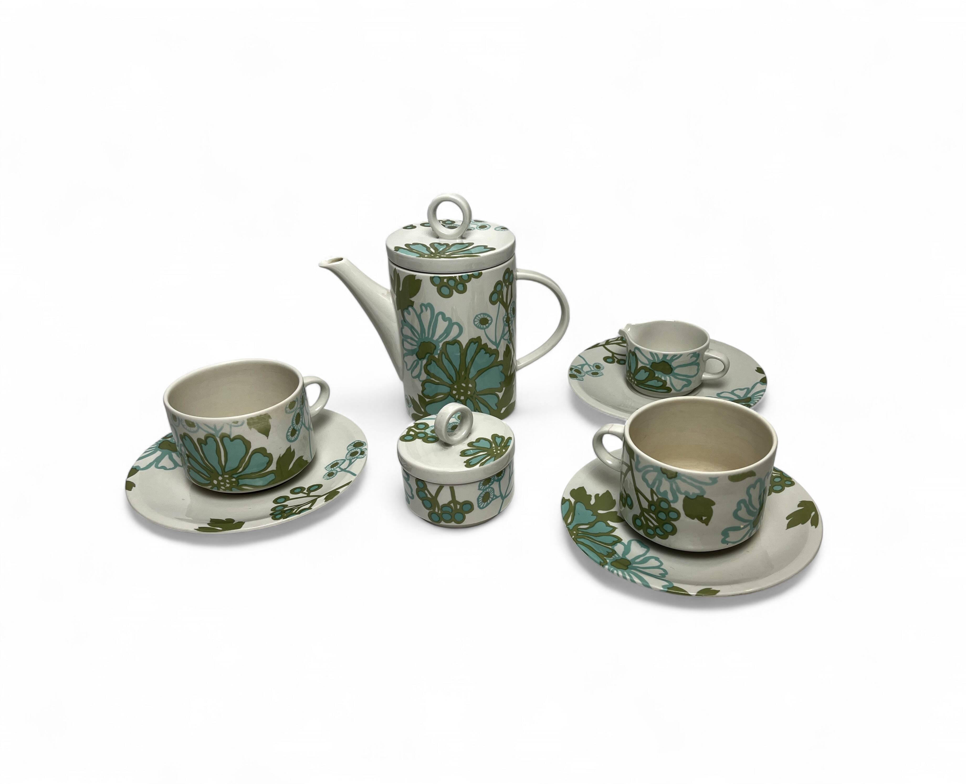 Vintage Villeroy & Boch Scarlett tea set circa 1960