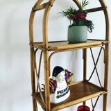 Rattan bookcase