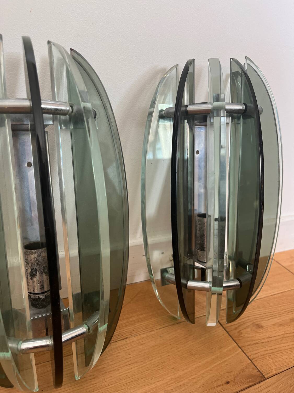 Pair of “veca” wall lights from Italy