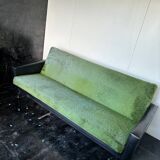 Vintage 70s green moumoute sofa and armchair