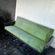 Canape et fauteuil vintage 70s moumoute vert
