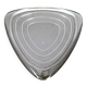Plat de service triangulaire en verre, Italie, années 1990