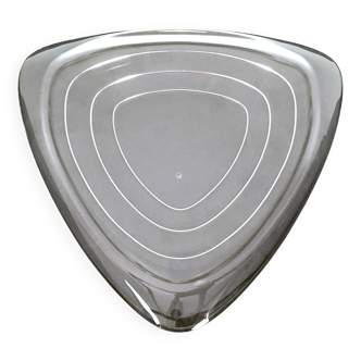 Triangular Glass Serving Plate, Italy 1990s