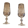 2 Karas Crystal champagne flutes