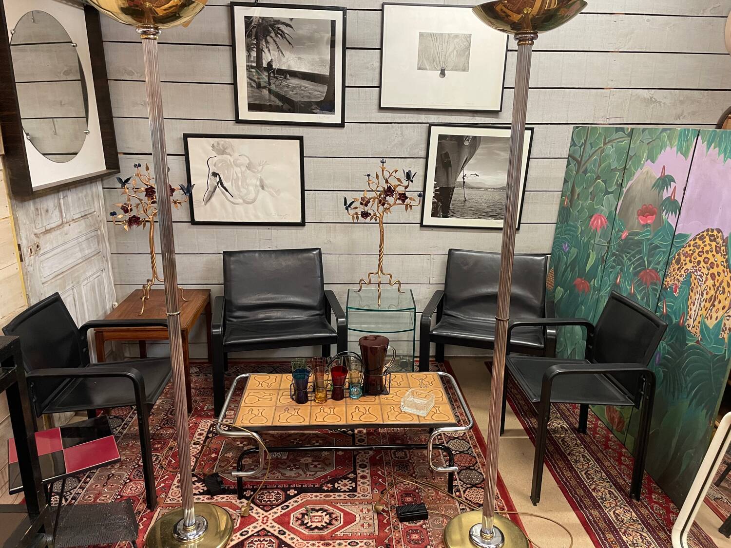 Pair of designer armchairs Matteo Grassi Italy