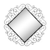 Miroir Chaty Vallauris en fer forgé 38cm