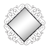 Chaty Vallauris wrought iron mirror 38cm