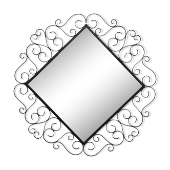 Chaty Vallauris wrought iron mirror 38cm