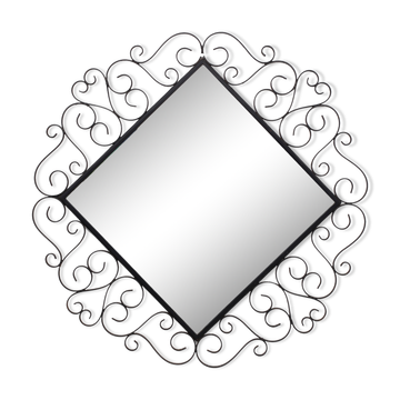 Chaty Vallauris wrought iron mirror 38cm