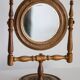 Miroir décoratif brun milieu de siècle avec cadre en bois, Italie, 1960s
