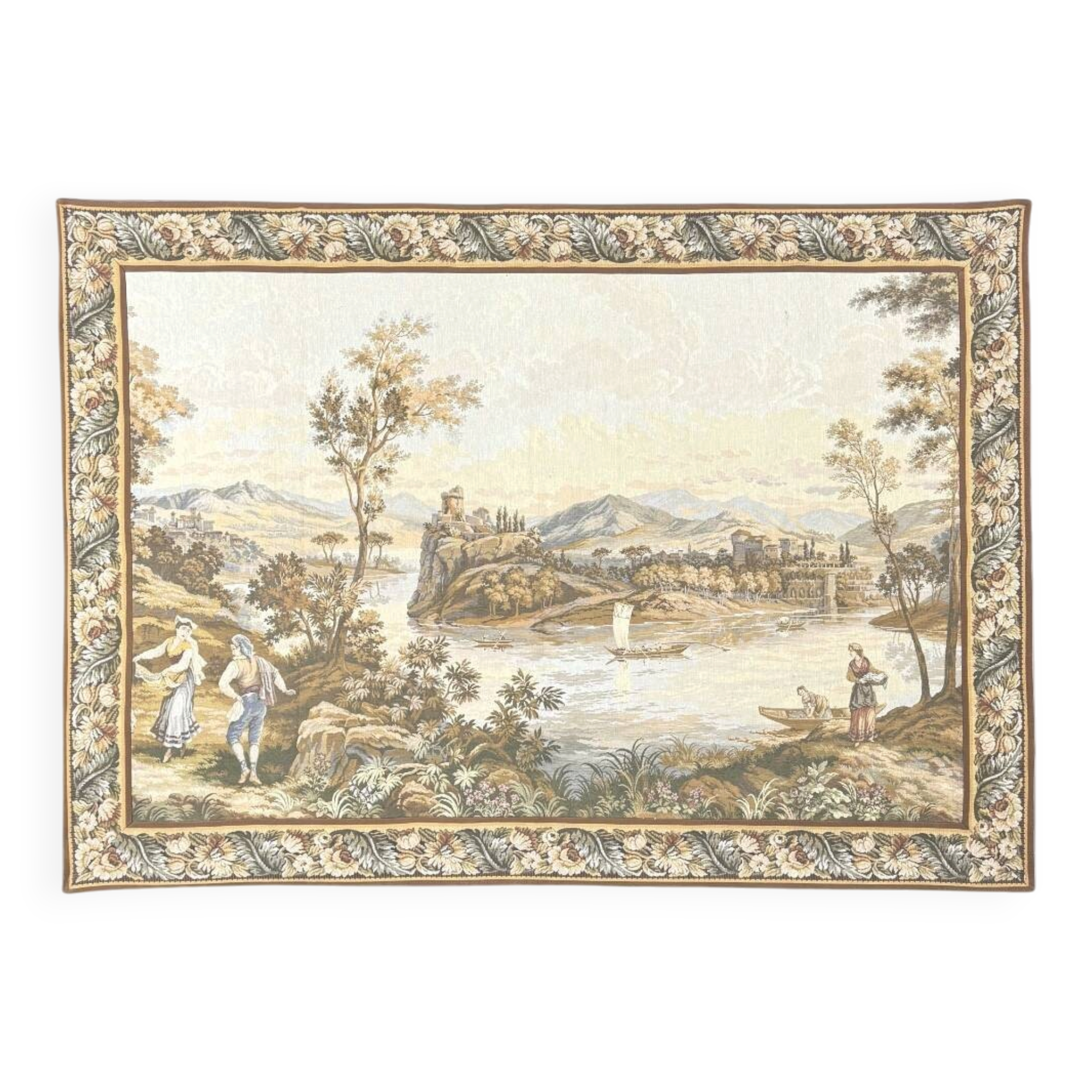 Large Gobelin-style wall tapestry, 20th century