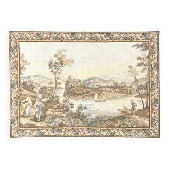 Large Gobelin-style wall tapestry, 20th century