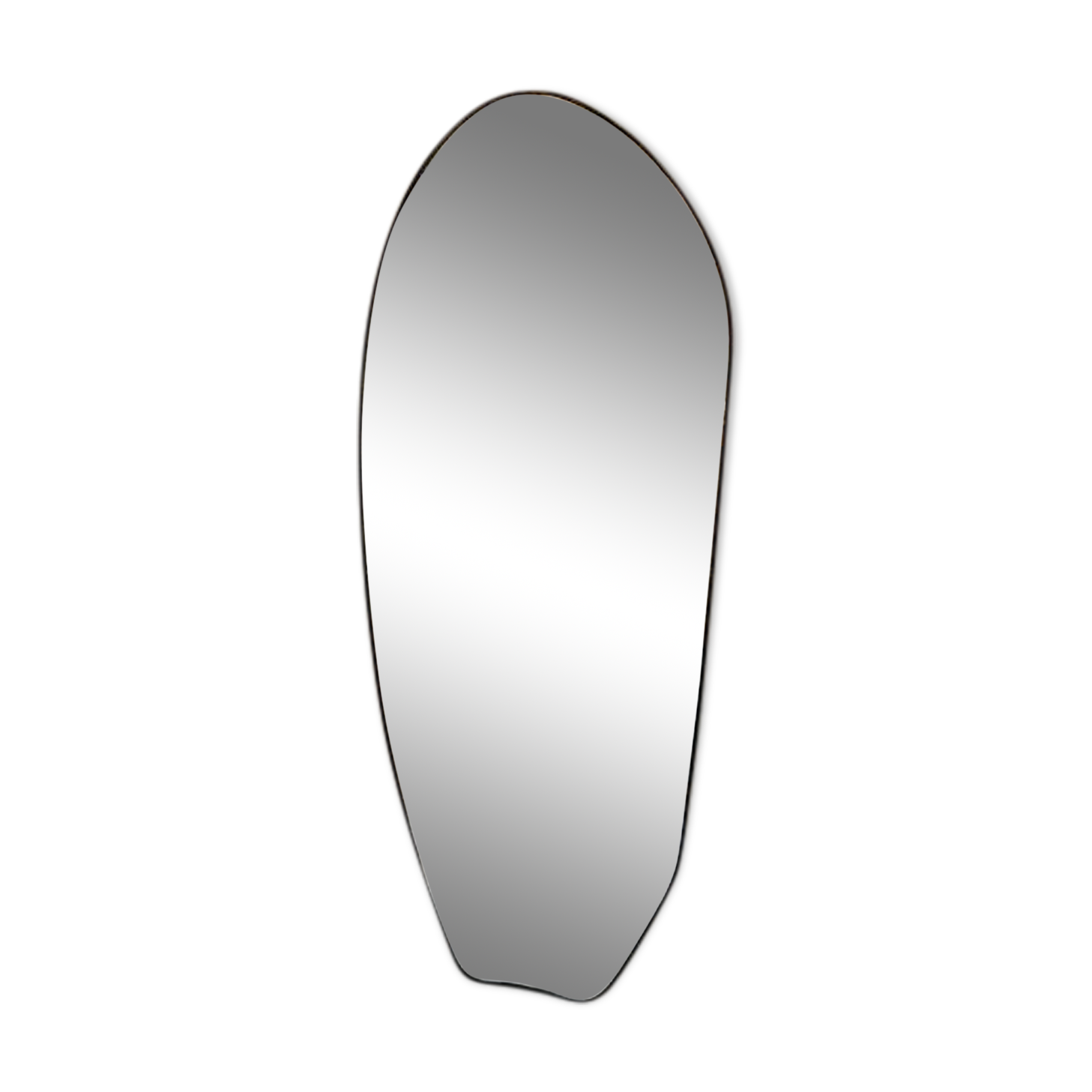 Large organic narcissus mirror - black