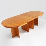 Table à manger ovale extensible vintage des années 1960