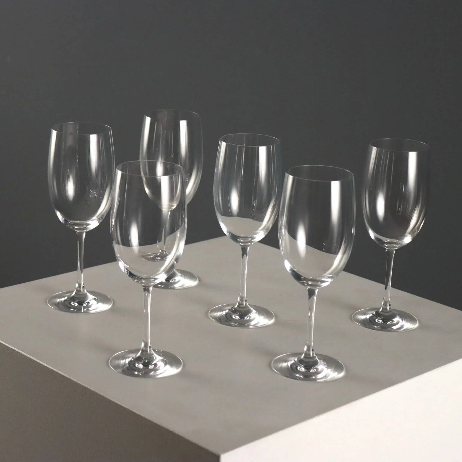 Vintage crystal wine glasses by Baccarat, France, 20th century.