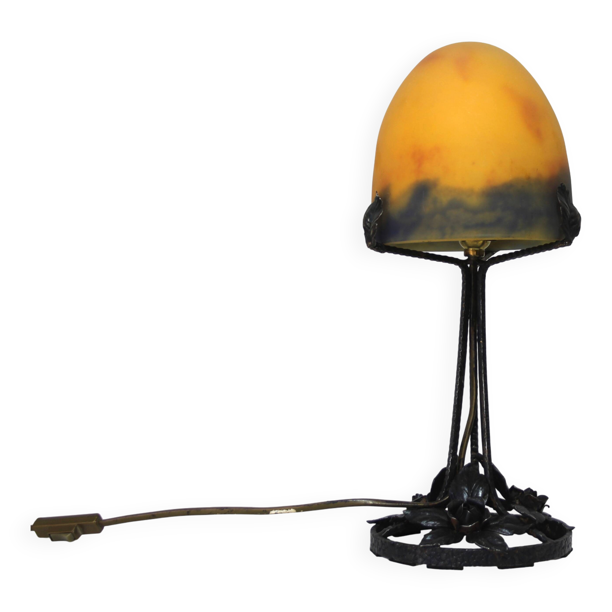 Art Deco glass paste lamp G. Milesi