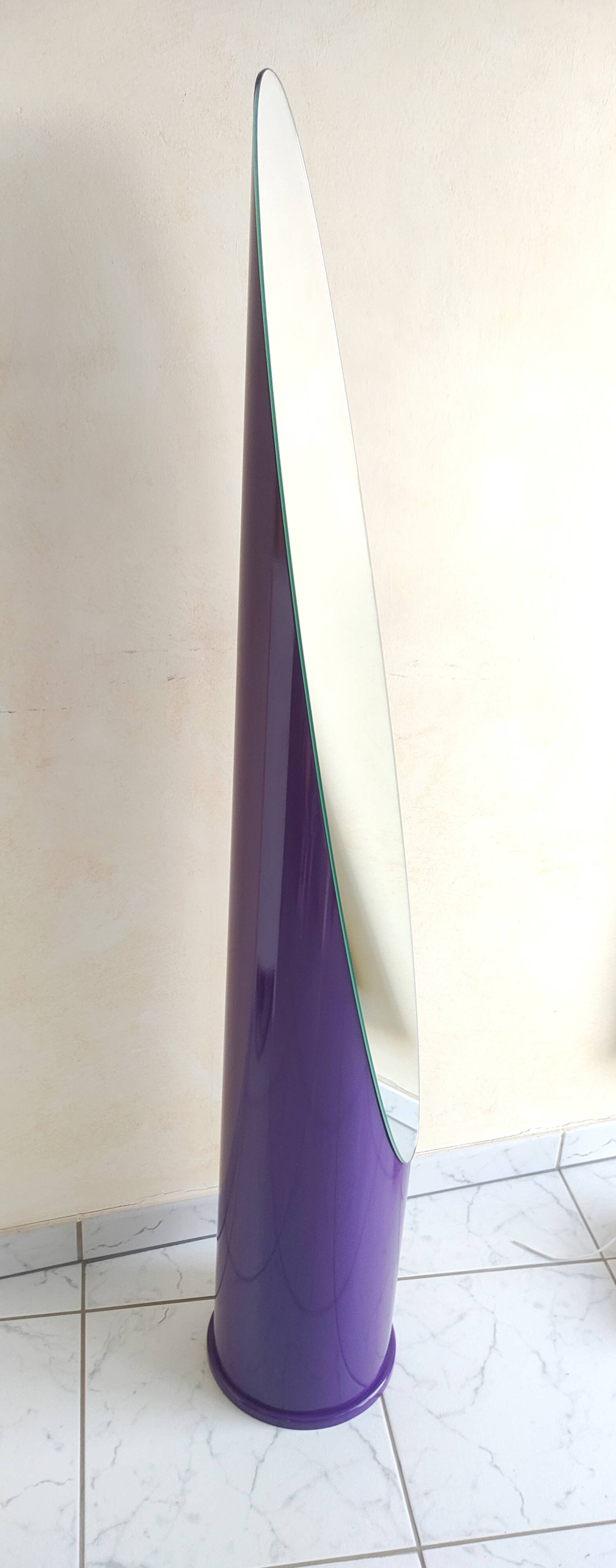 Mirroir psyché Lipstick style space age Roger Lecal