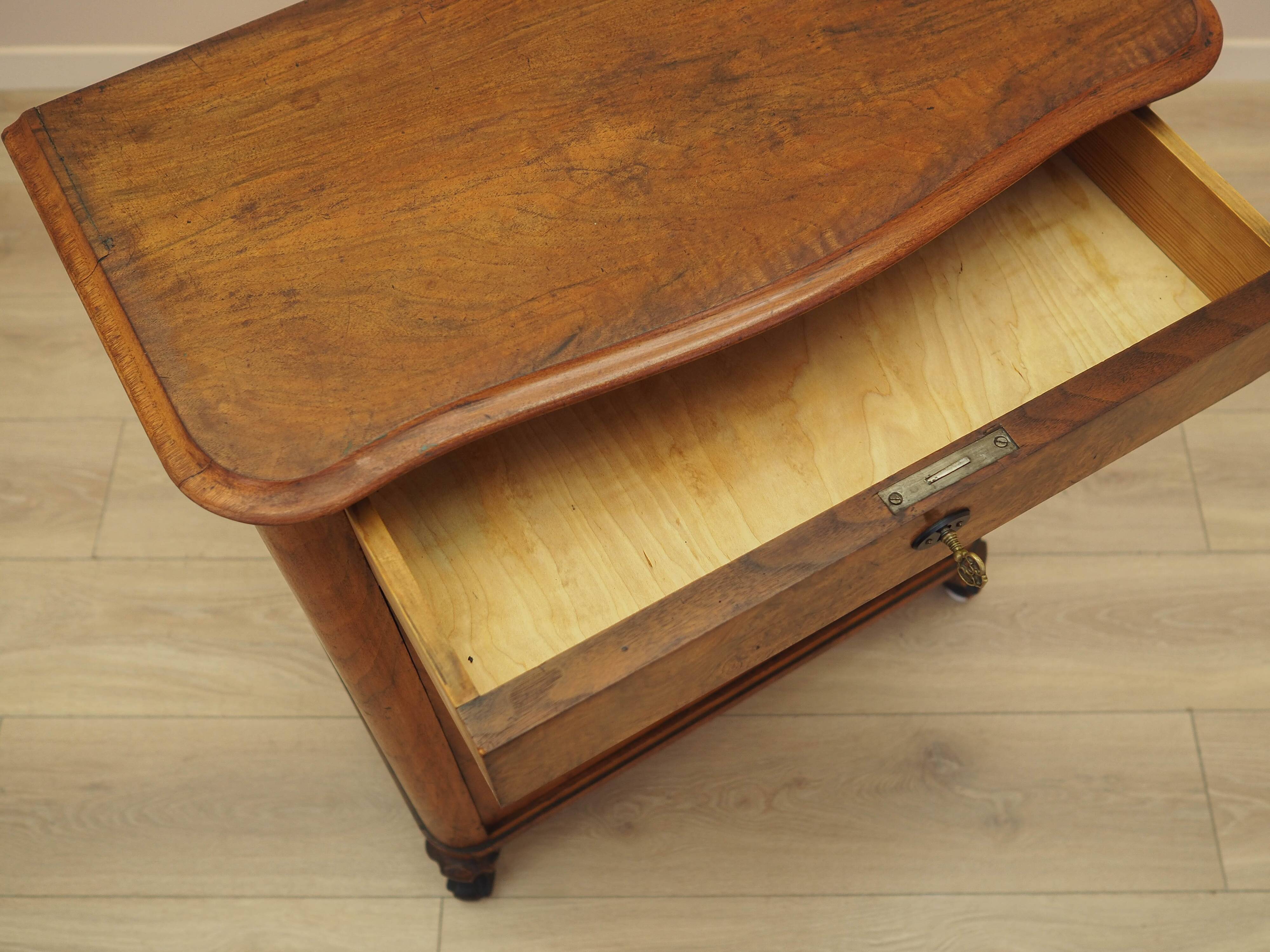 Burr wood cabinet, solid wood, Danish design, 1960s