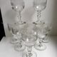 Ensemble de 8 verres à pied en verre moulé années 30 début XXème