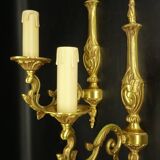 Pair of Louis XV style 1-light wall lights - Lumalux Paris - gilded bronze