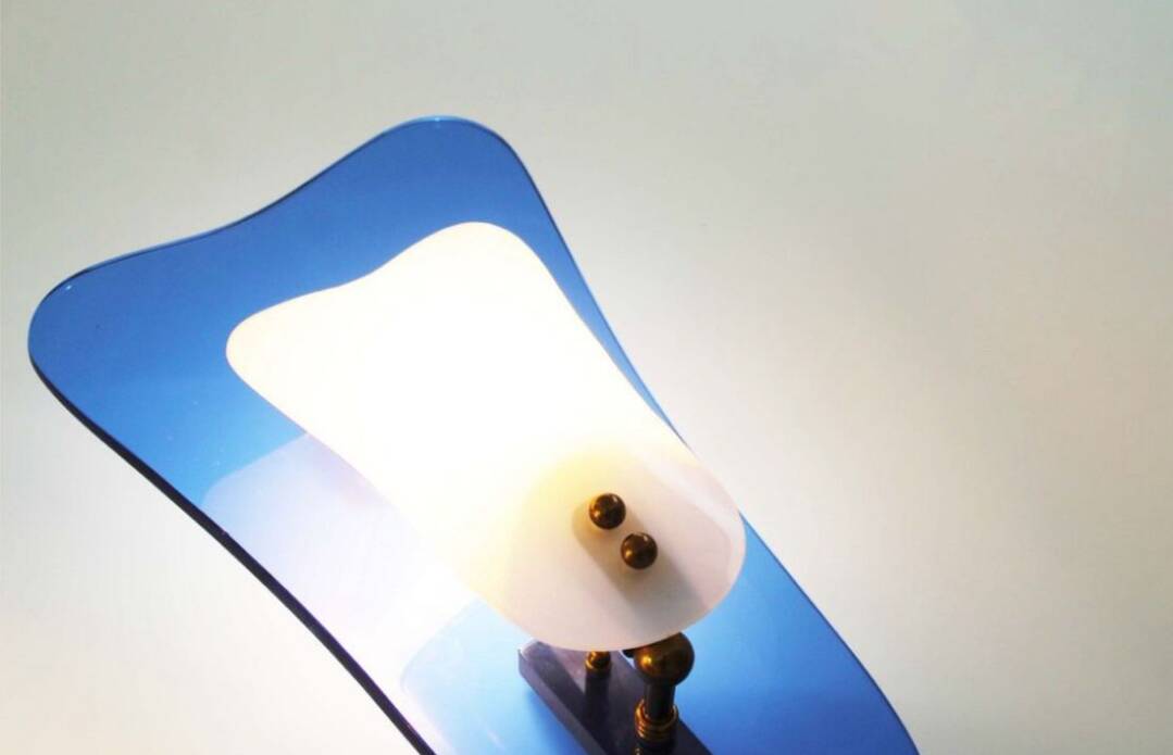 Pair of Italian glass wall lights 1950 by Cristal Arte