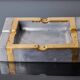 Brutalist ashtray by David Marshall, bronze and brass, Spain, 1970