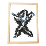 Original lithograph Jean Lurçat "Andalusian Monkey"
