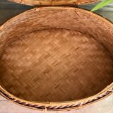 Wicker and bamboo chest