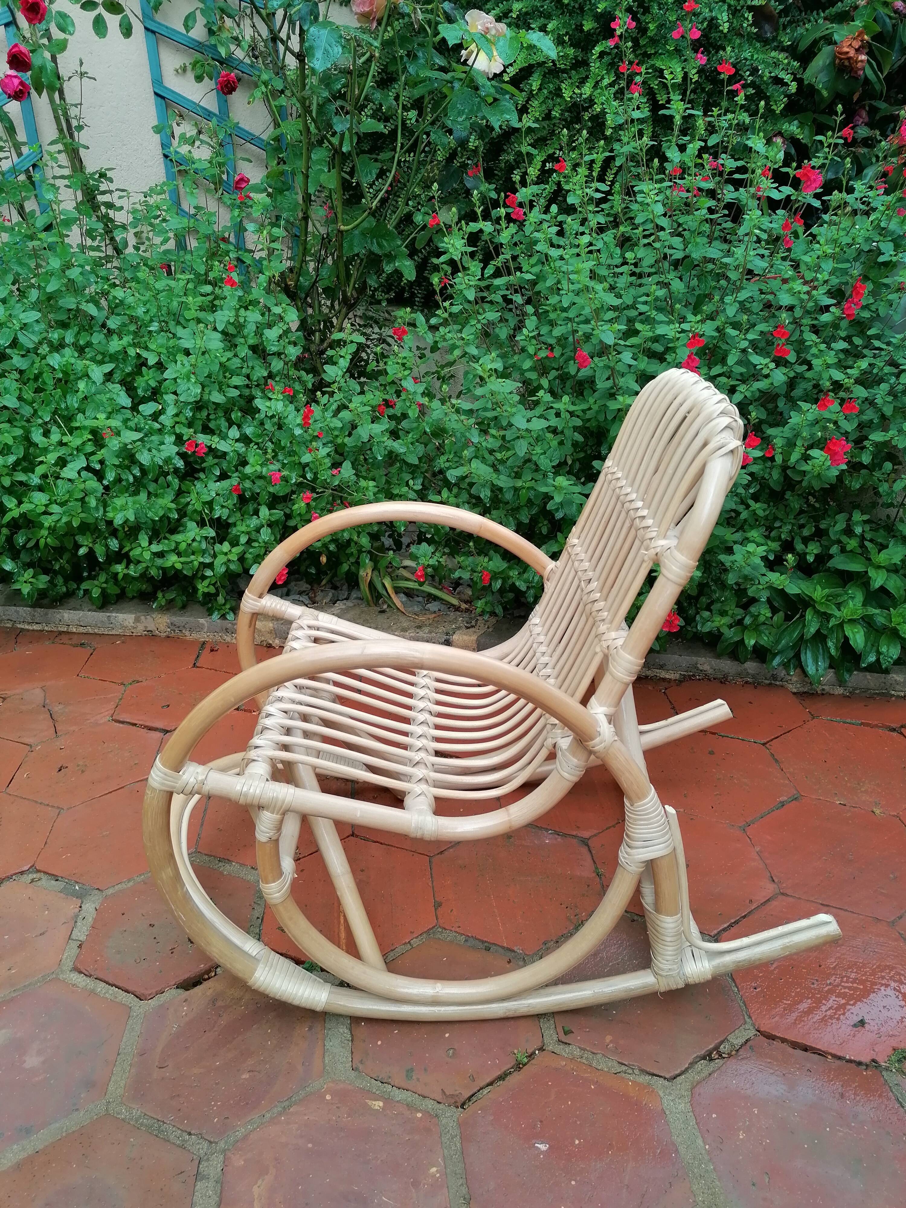 Rocking-chair child rattan