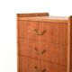 Small Scandinavian teak chest of drawers from the 1950s