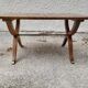 Table basse style bateau en acajou blond