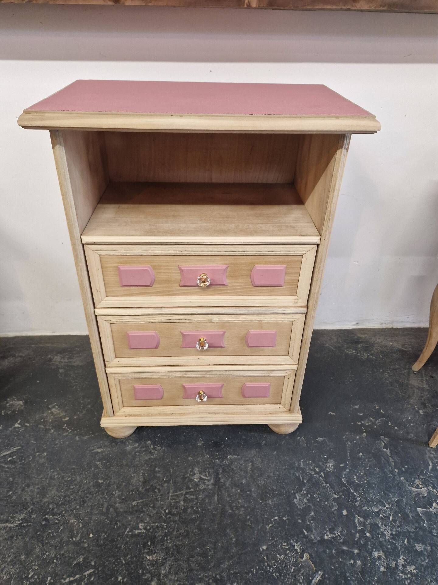 Wooden bedside table