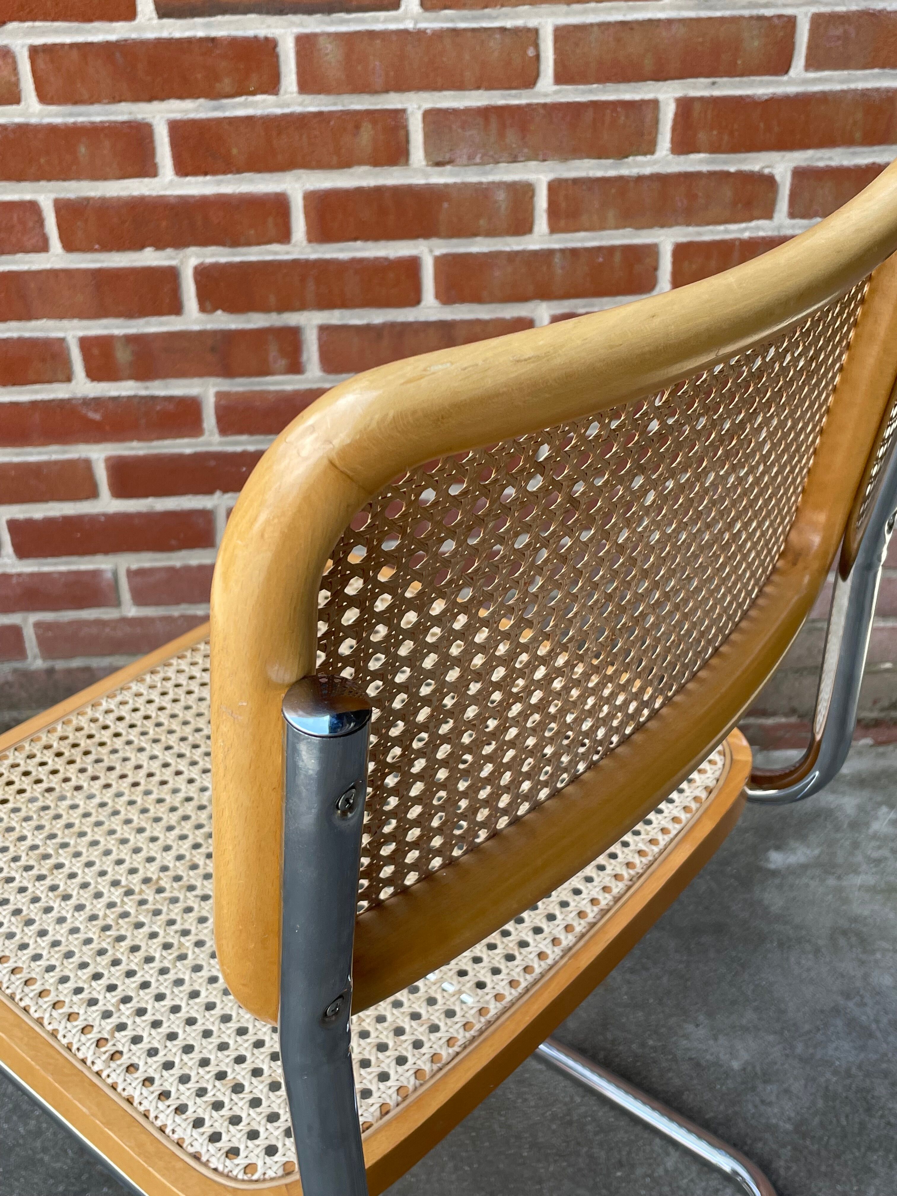 Cesca design chair model b32 in chrome