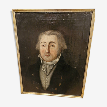 18th century, portrait of a man oil on canvas