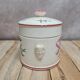 Small covered pot Sarreguemines with an old floral design – vintage charm