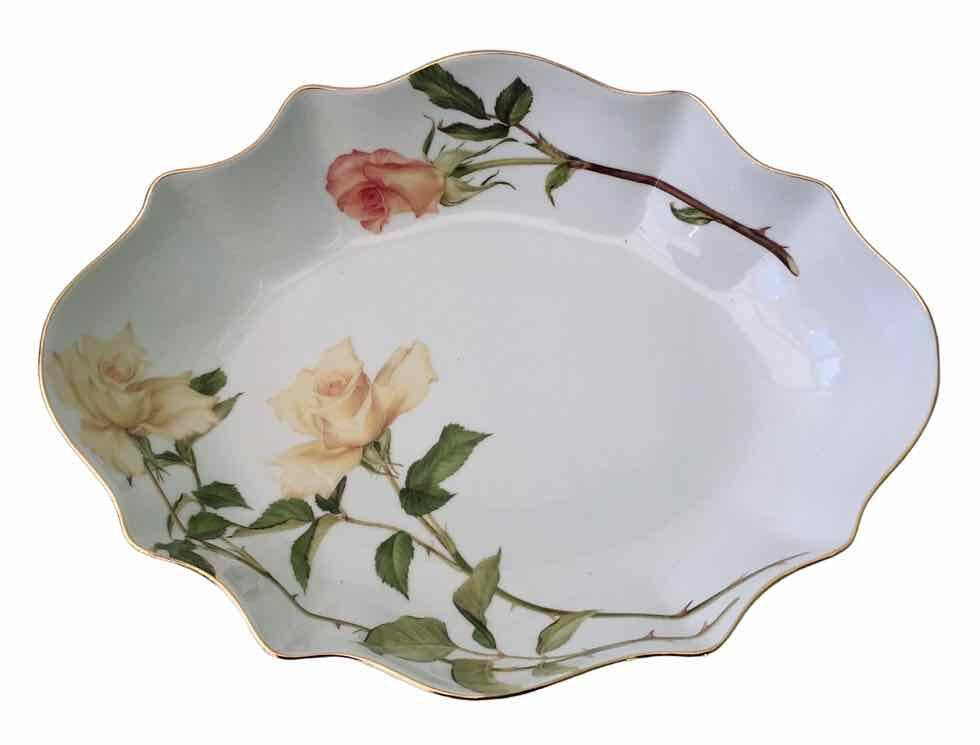 Hand painted porcelain fruit bowl