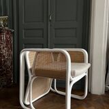 Rattan and cane armchair