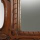 Baroque solid oak carved Wall Mirror, Belgium ca 1900