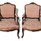 BERGÈRES STYLE LOUIS XV Walnut 19 th