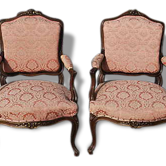 LOUIS XV STYLE BERGERES IN WALNUT 19TH CENTURY