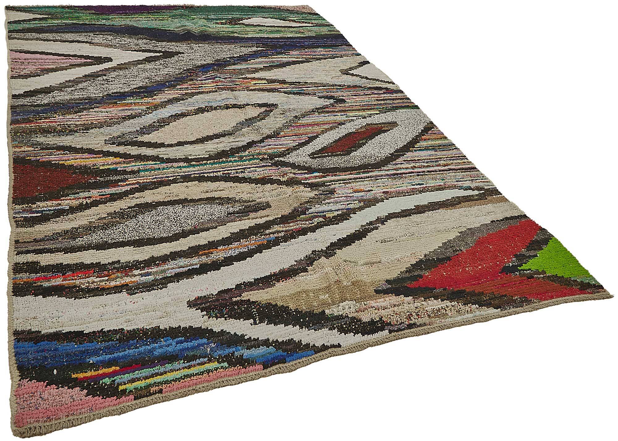 Handwoven Turkish Recycled Boho Rug 205 cm x 313 cm