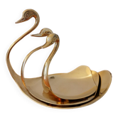 Vide poche cygne en laiton