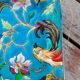 Longwy enamel cake plate – bird decoration – 40 x 19 cm