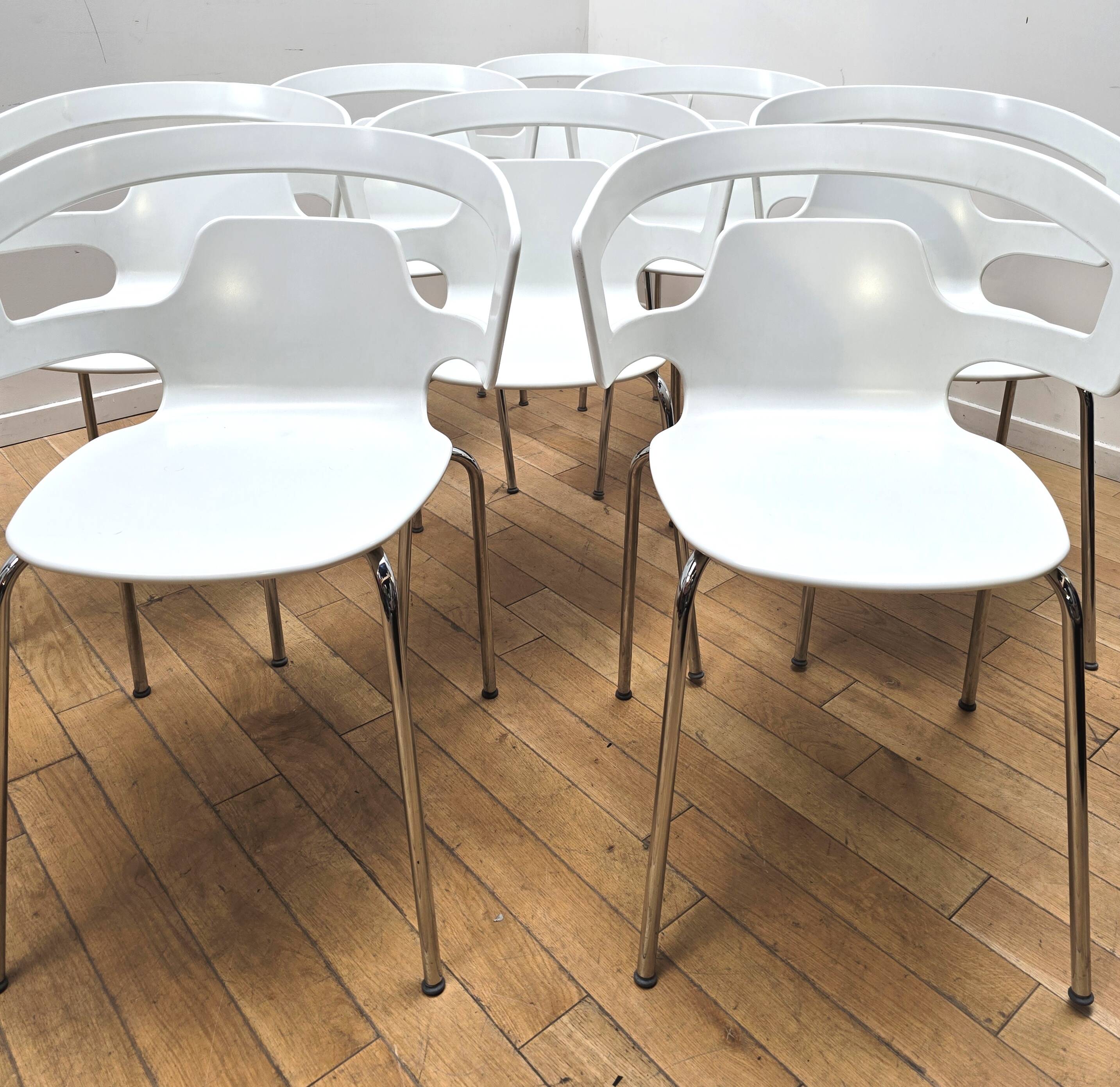 Suite of 8 Segesta 500 chairs, Alias