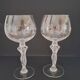 Two Bayel crystal wine glasses Bacchus Venus.