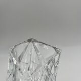 Flared vase in worked crystal