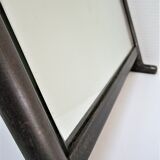 Vintage patinated metal shoe mirror