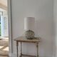 Large mid-century Danish brutalist ceramic table lamp in the style of Sejer, 1960s